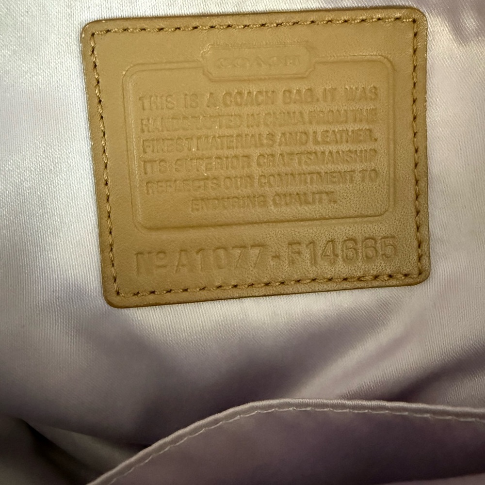 Vintage Coach Horse & Carriage Canvas Tote Brown Leather Trim Y2K Shoulder Bag - Picture 12 of 12